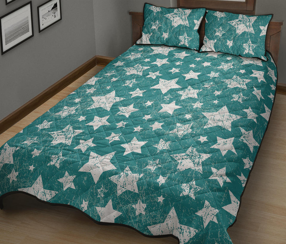 Vintage star pattern Quilt Bed Set