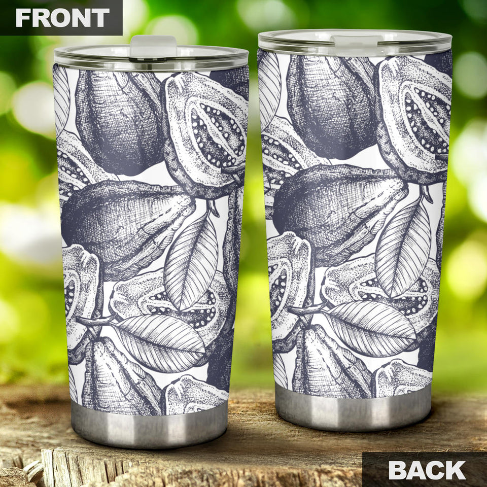Guava Tropical Hand Drawn Pattern Tumbler