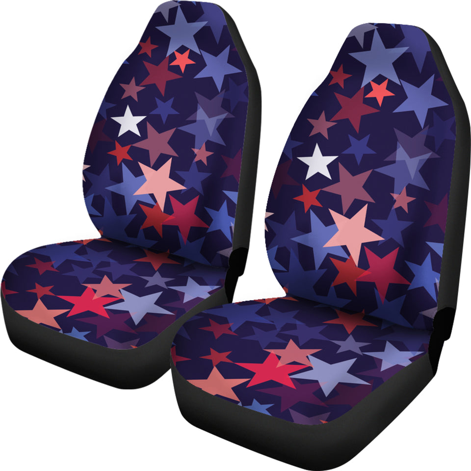 Red Blue Star Pattern  Universal Fit Car Seat Covers