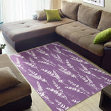 Lavender Flowers Purple Pattern Area Rug