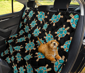 Sea Turtle Blue Stone Pattern Dog Car Seat Covers