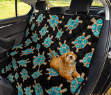 Sea Turtle Blue Stone Pattern Dog Car Seat Covers