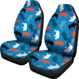 Colorful Rhino Pattern  Universal Fit Car Seat Covers