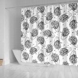 Hand Drawn French Fries Pattern Shower Curtain Fulfilled In US