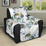Peacock feather pattern Recliner Cover Protector