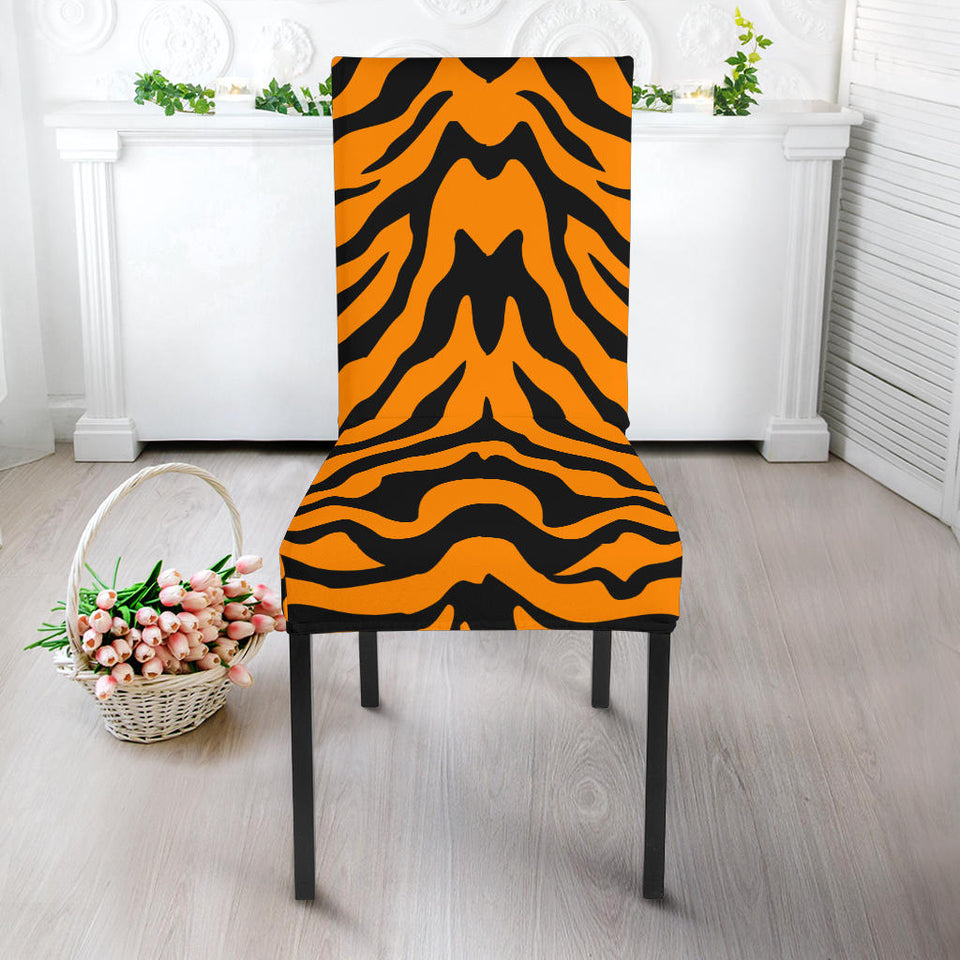 Bengal Tigers Skin Print Pattern Dining Chair Slipcover