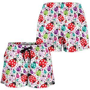 Ladybug Pattern Print Design 03 Women Shorts