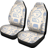 Cute Sushi Icon Pattern  Universal Fit Car Seat Covers