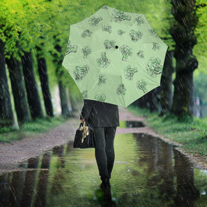 Broccoli Sketch Pattern Umbrella