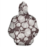 Garlic Bulb Dark Background Zip Up Hoodie