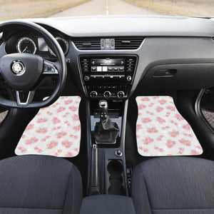 Pink Sakura Cherry Blossom Pattern Front Car Mats