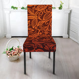 Cocoa Beans Tribal Polynesian Pattern Dining Chair Slipcover