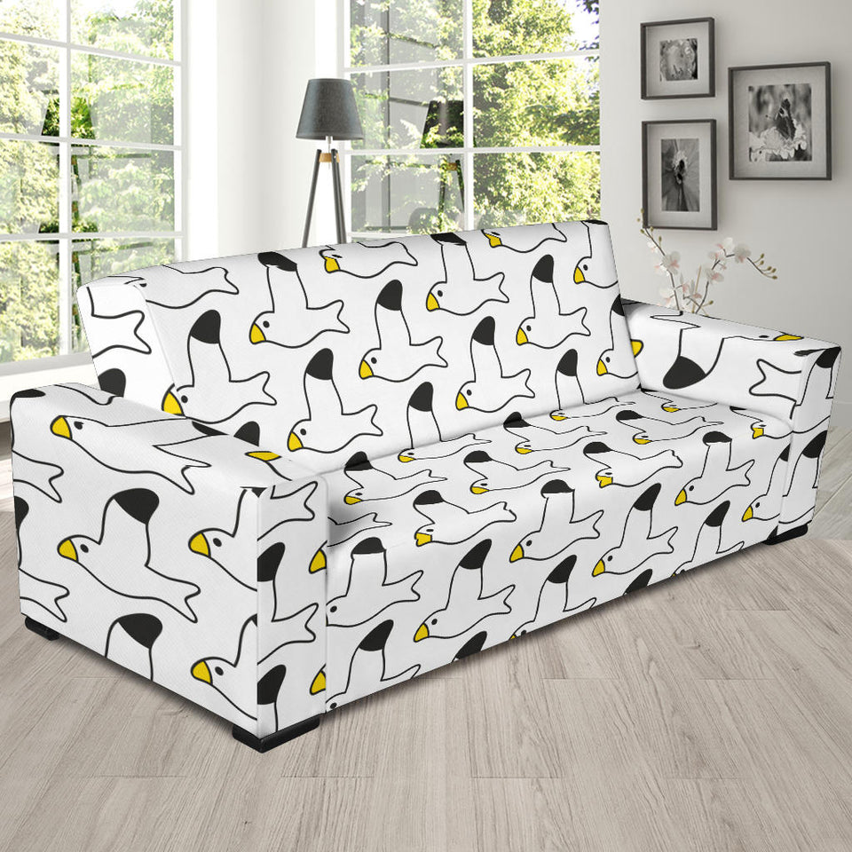 Seagull Pattern Print Design 05  Sofa Slipcover
