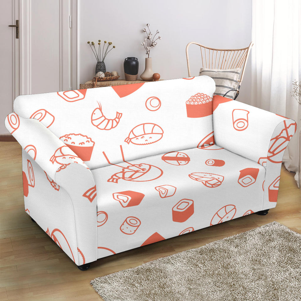 Sushi Pattern Loveseat Couch Slipcover