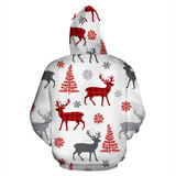 Deer Tree Snowflakes Chrismas Pattern Men Women Pullover Hoodie