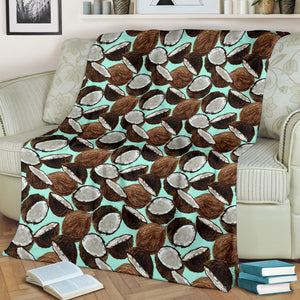 Coconut Pattern Print Design 03 Premium Blanket