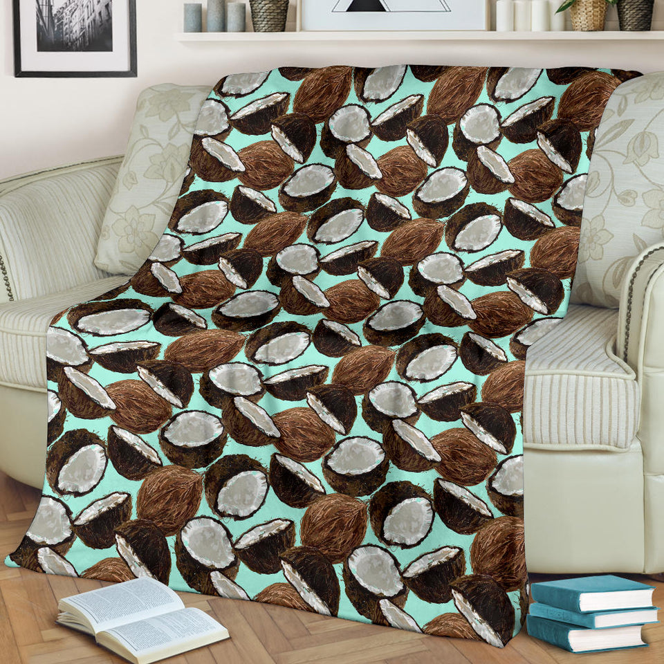 Coconut Pattern Print Design 03 Premium Blanket