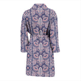 Indian Batik Style Pattern Men'S Bathrobe