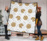 Sketch Style Cookie Pattern Premium Quilt