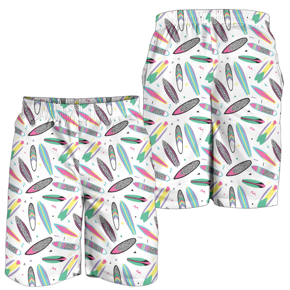 Surfboard Pattern Print Design 04 Men Shorts