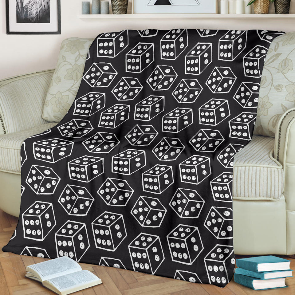 Dice Pattern Print Design 01 Premium Blanket