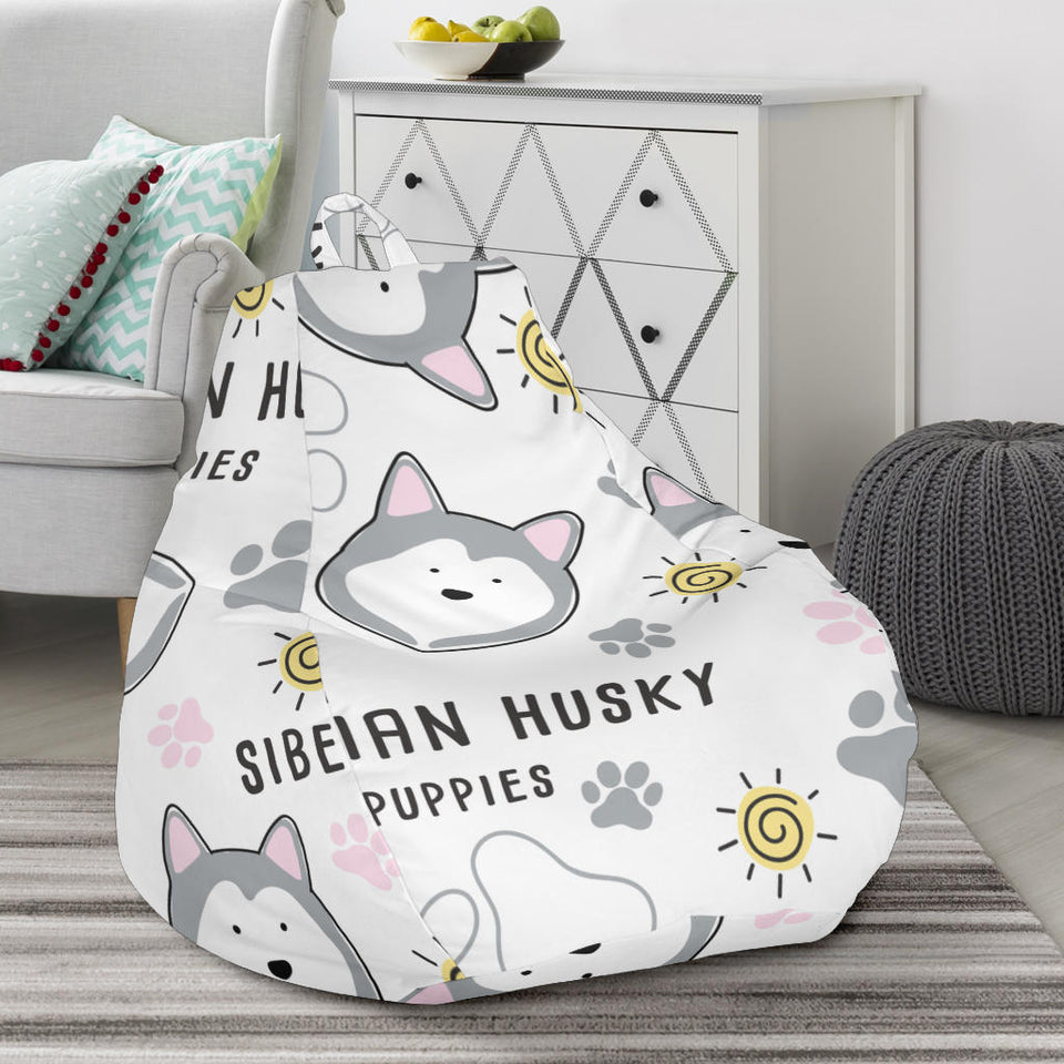 Siberian Husky Design Pattern Bean Bag Cover