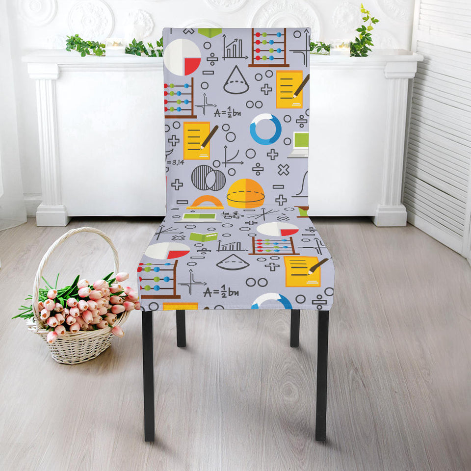 Math Pattern Print Design 04 Dining Chair Slipcover