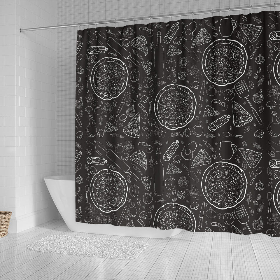 Pizza Pattern  Shower Curtain Fulfilled In US