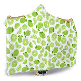 Lime Design Pattern Hooded Blanket