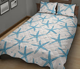 Watercolor starfish pattern Quilt Bed Set