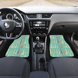 Giraffe Pattern Print Design 01 Front and Back Car Mats