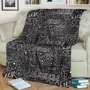 Handwritten Cheese Pattern Premium Blanket