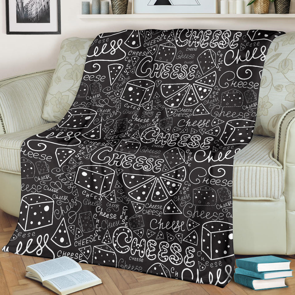 Handwritten Cheese Pattern Premium Blanket