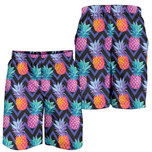 Pineapples Pattern Zigzag Background Men Shorts