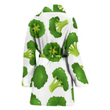 Cute Broccoli Pattern Women'S Bathrobe