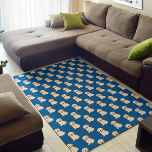 Golden Retriever Pattern Print Design 03 Area Rug