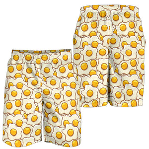Fried Eggs Pattern Print Design 02 Men Shorts
