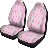Lavender Pattern Pink Background Universal Fit Car Seat Covers