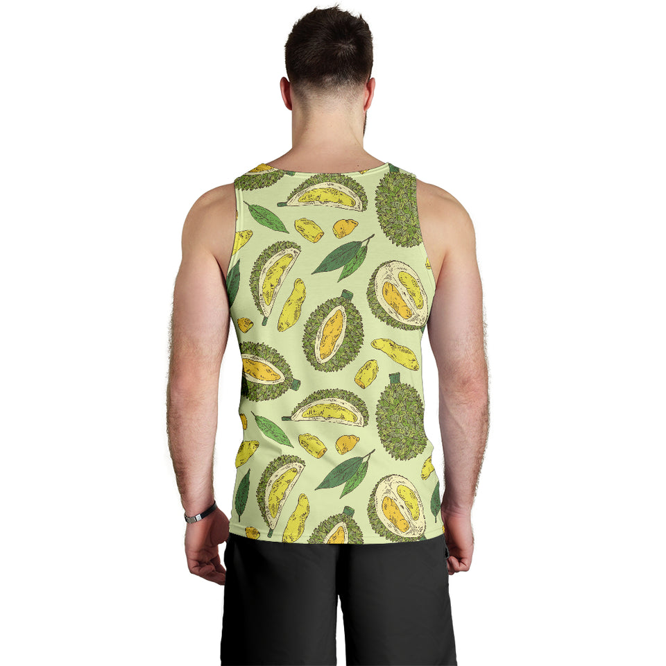Durian leaves pattern background Men Tank Top