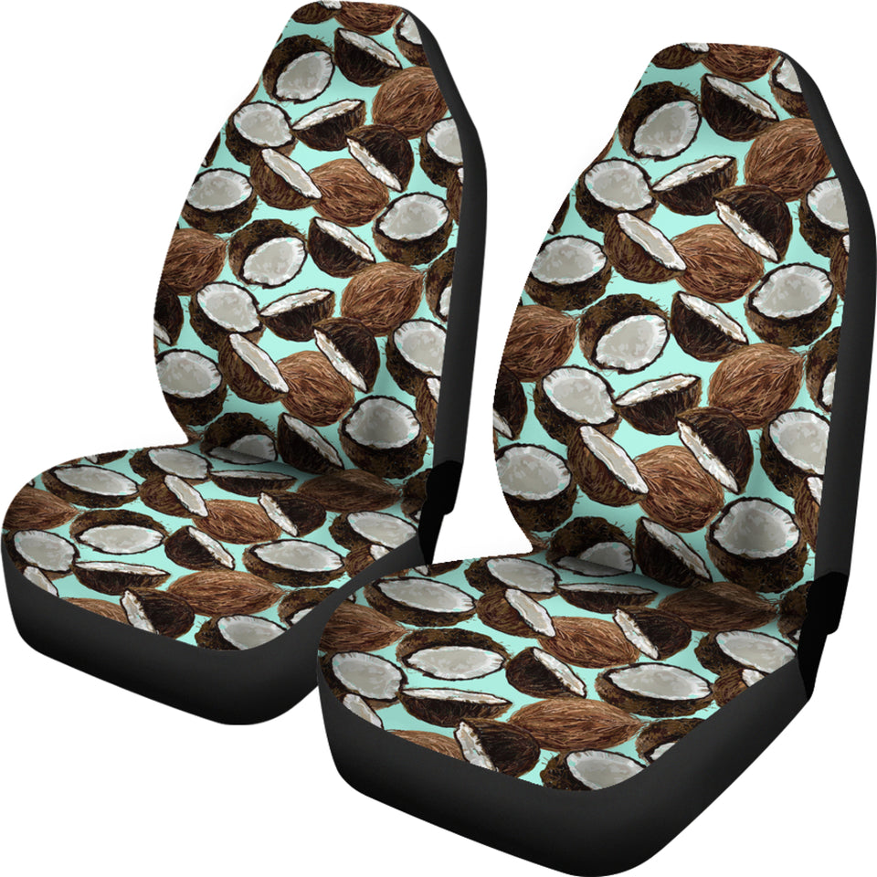 Coconut Pattern Print Design 03 Universal Fit Car Seat Covers
