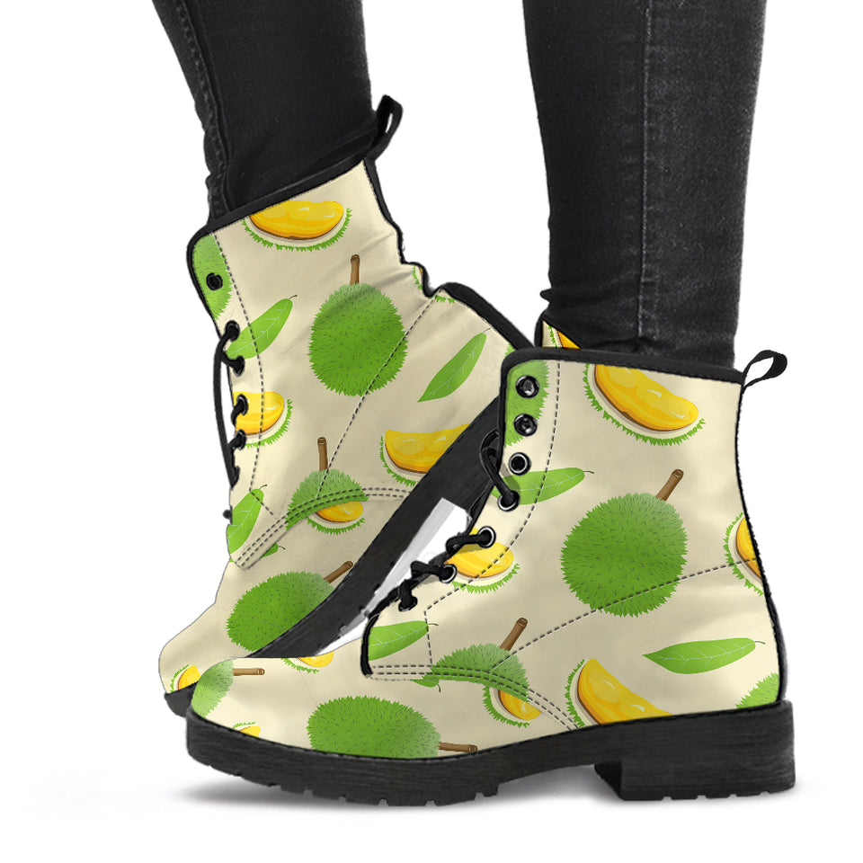 Durian Pattern Leather Boots