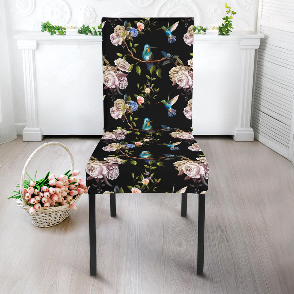 Hummingbird Pattern Print Design 03 Dining Chair Slipcover