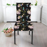 Hummingbird Pattern Print Design 03 Dining Chair Slipcover