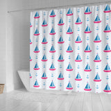 Sailboat Anchor Pattern Shower Curtain Fulfilled In US