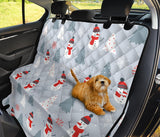 Snowman Christmas  Tree Snow Gray Background Dog Car Seat Covers