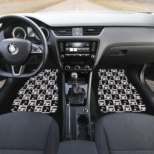 Music Notes Pattern Print Design 01 Front and Back Car Mats