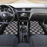 Music Notes Pattern Print Design 01 Front and Back Car Mats