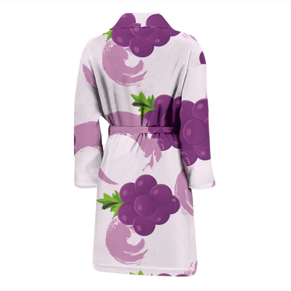 Cute Grape Pattern Men'S Bathrobe