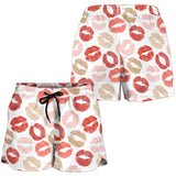 Lips Pattern Print Design 04 Women Shorts