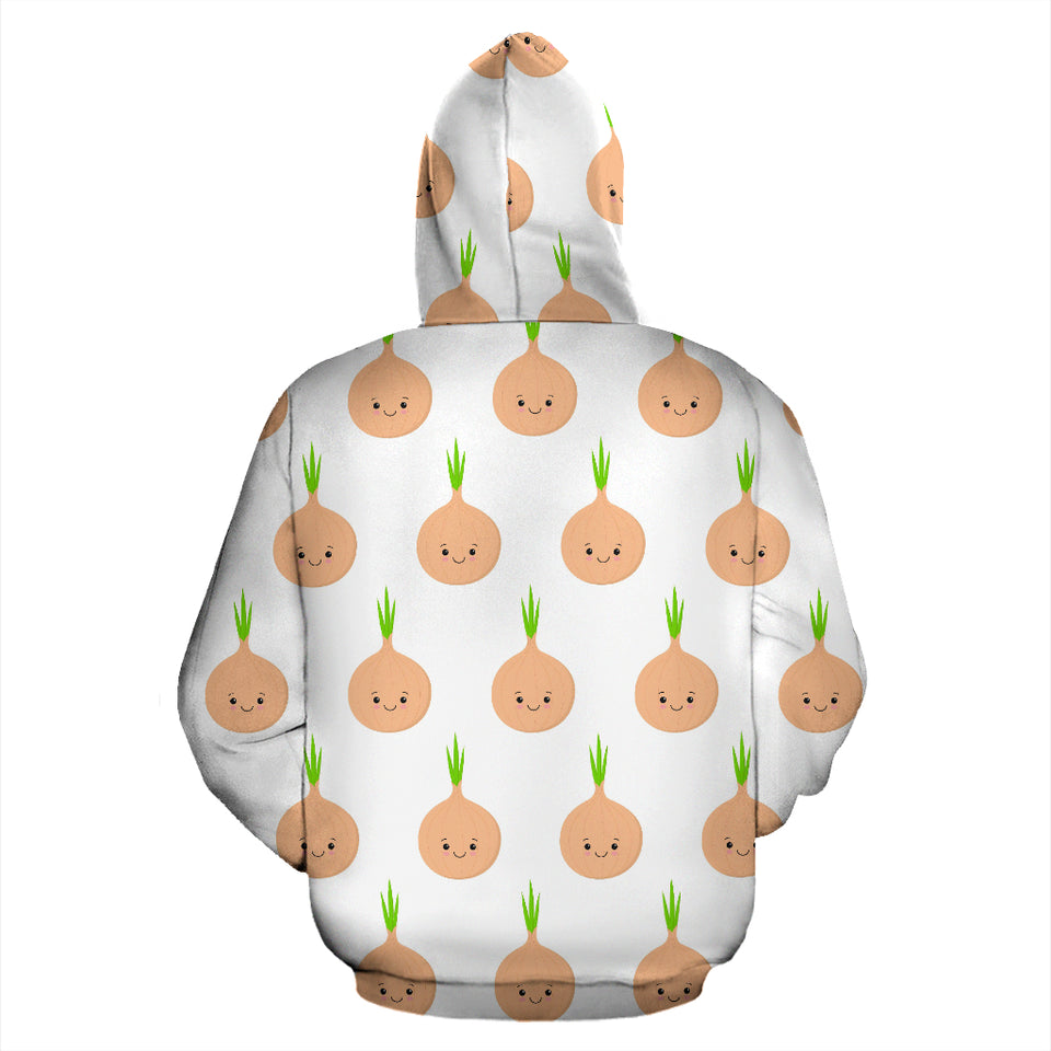 Cute Onions Smiling Faces Zip Up Hoodie